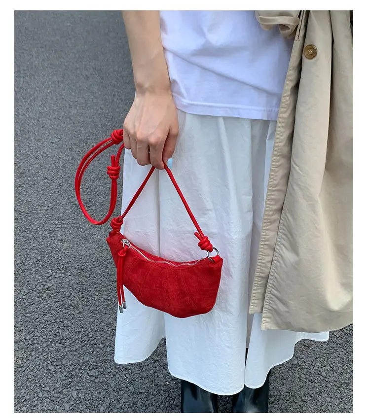 Retro Women's Brown Suede Shoulder Bag 2025 — feature 16