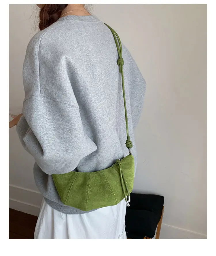 Retro Women's Brown Suede Shoulder Bag 2025 — feature 21