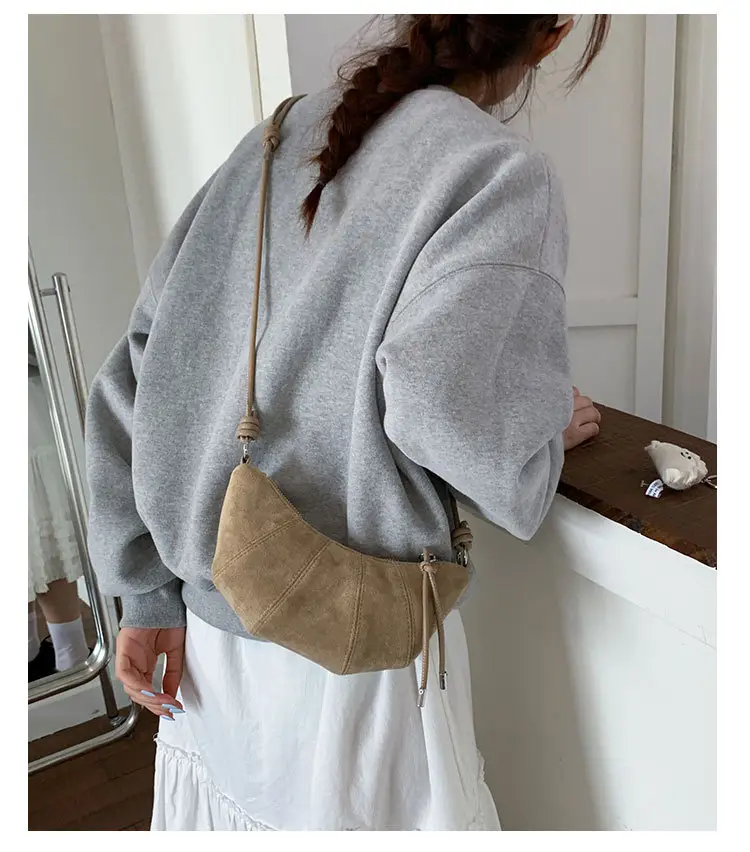 Retro Women's Brown Suede Shoulder Bag 2025 — feature 26