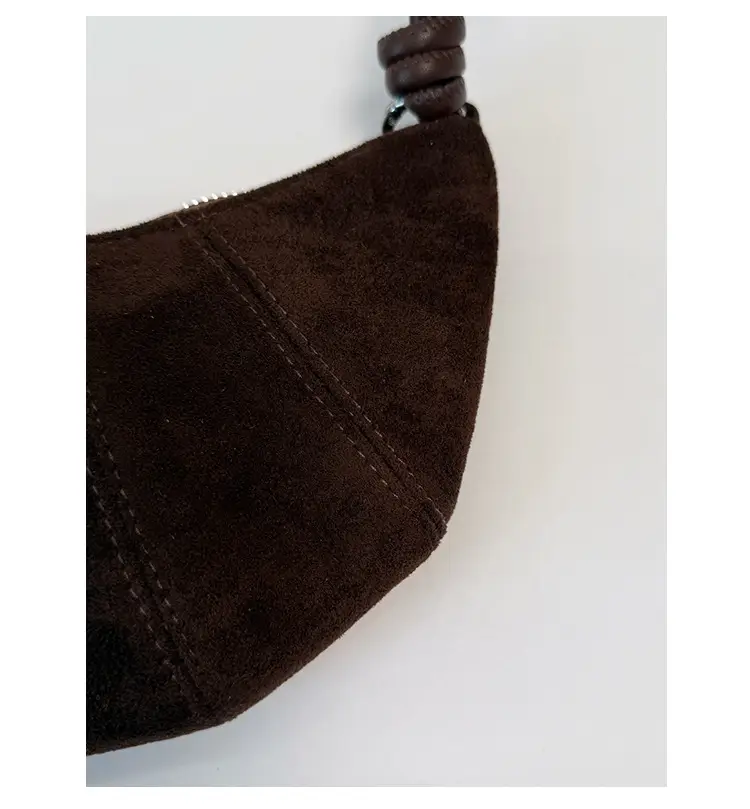 Retro Women's Brown Suede Shoulder Bag 2025 — feature 4