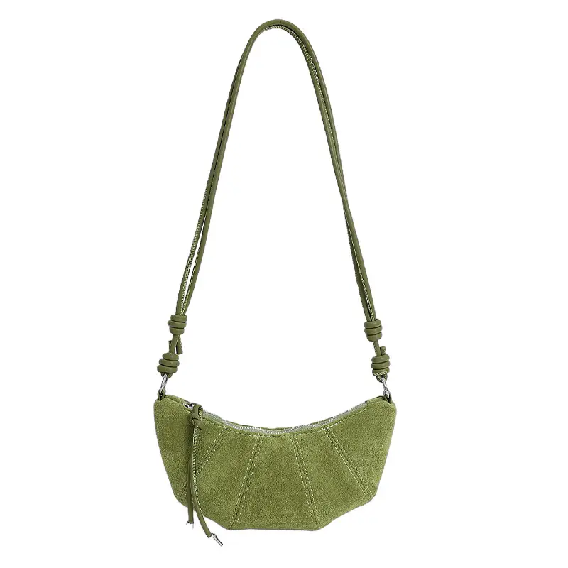 Retro Women's Brown Suede Shoulder Bag 2025 - Image 5