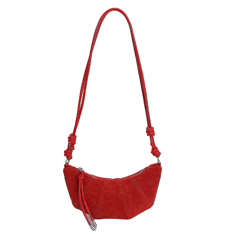Retro Women's Brown Suede Shoulder Bag 2025 - Image 6