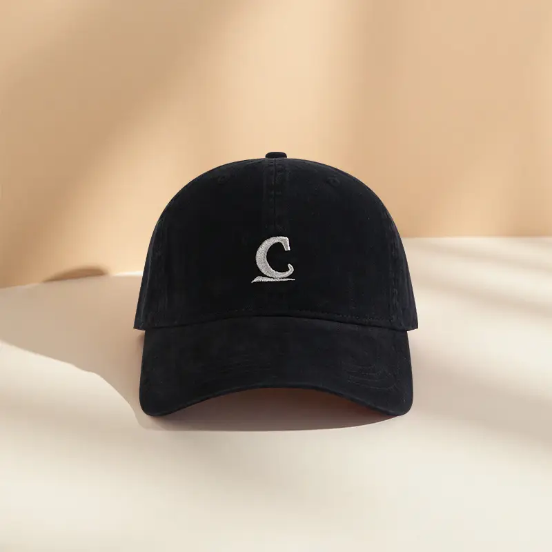 Women's Vintage Washed Duckbill Cap with C Embroidery - Image 3