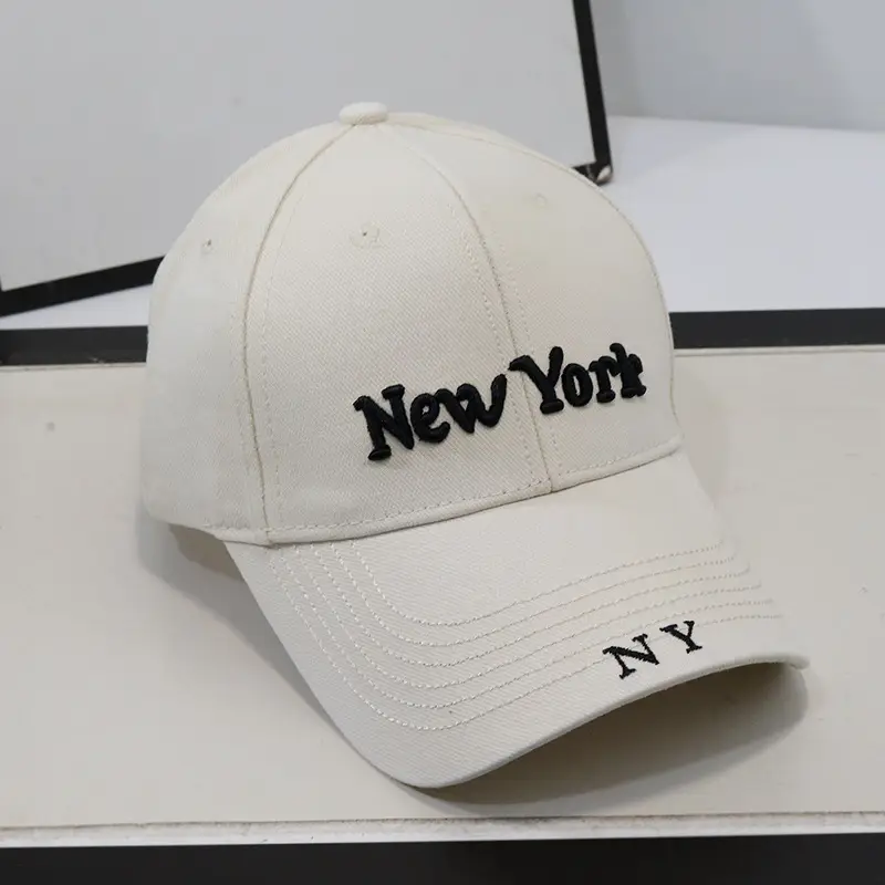 New York Embroidered Black Baseball Cap for Women