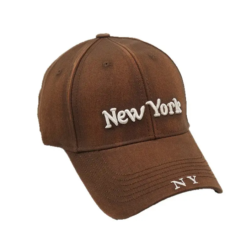 New York Embroidered Black Baseball Cap for Women
