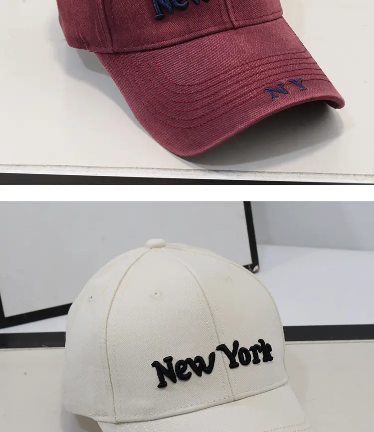 New York Embroidered Black Baseball Cap for Women — feature 6