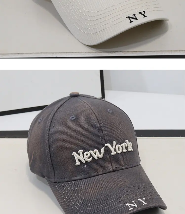New York Embroidered Black Baseball Cap for Women — feature 7