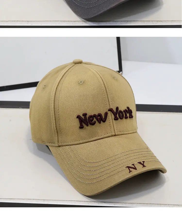 New York Embroidered Black Baseball Cap for Women — feature 8