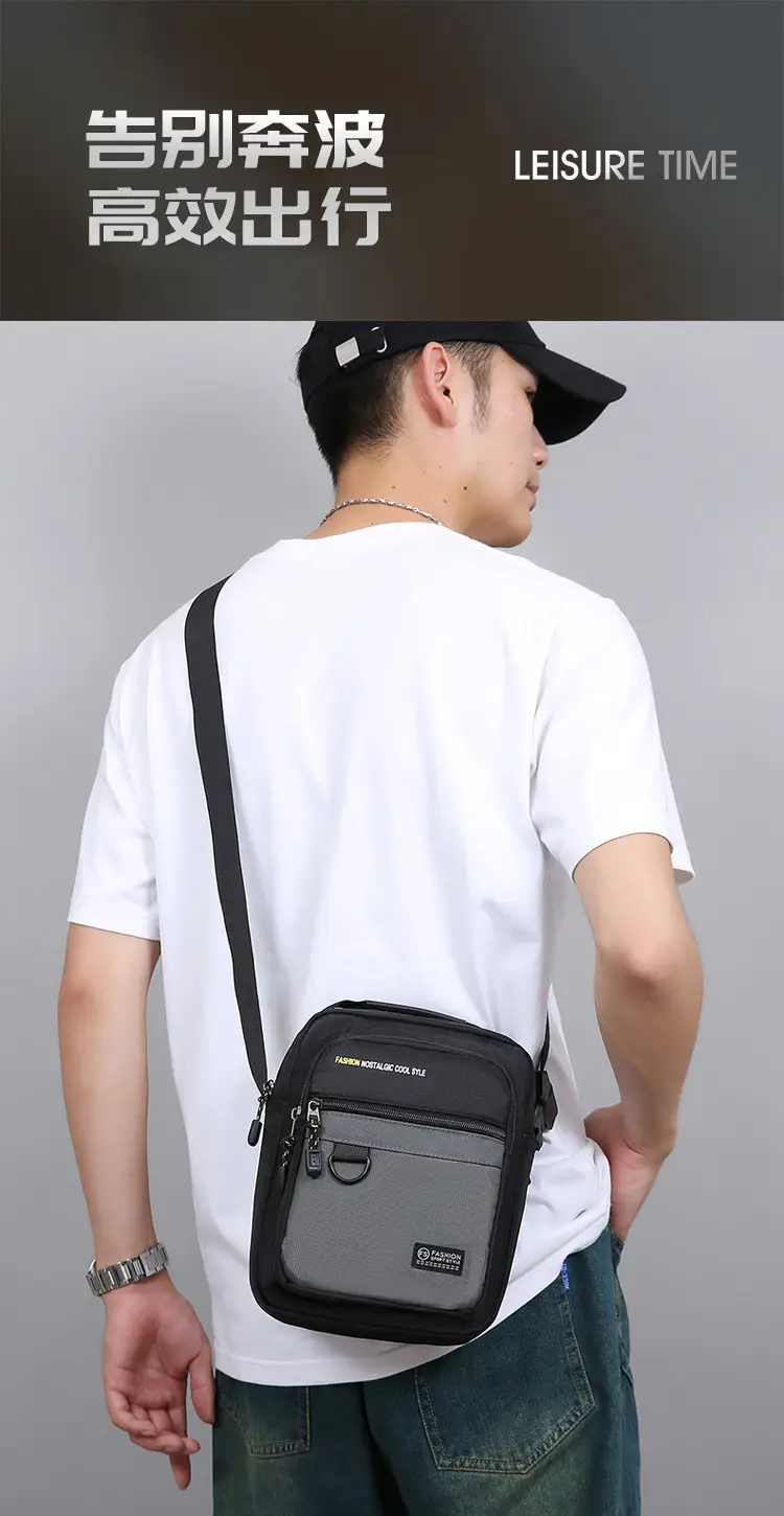 Men's Waterproof Crossbody Shoulder Bag Large Capacity — feature 1