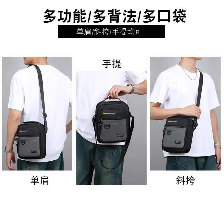 Men's Waterproof Crossbody Shoulder Bag Large Capacity — feature 3