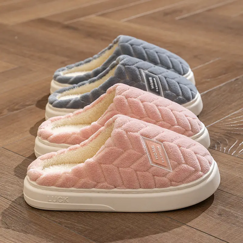 Warm Plush Cotton Slippers for Women Winter - Image 38