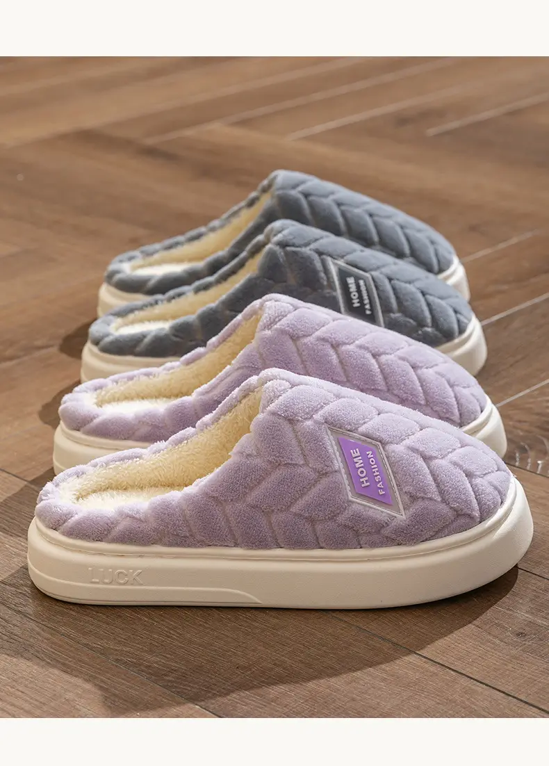 Warm Plush Cotton Slippers for Women Winter — feature 20
