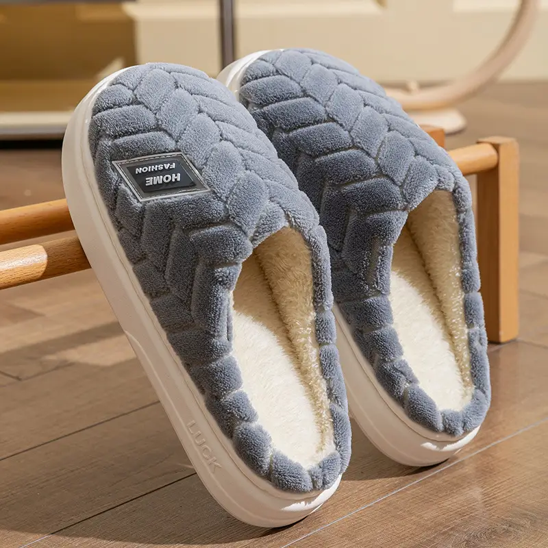 Warm Plush Cotton Slippers for Women Winter - Image 4