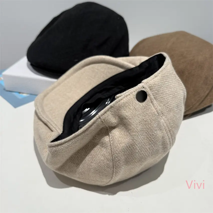 Women's Warm Solid Color Baseball Cap with Short Brim — feature 2