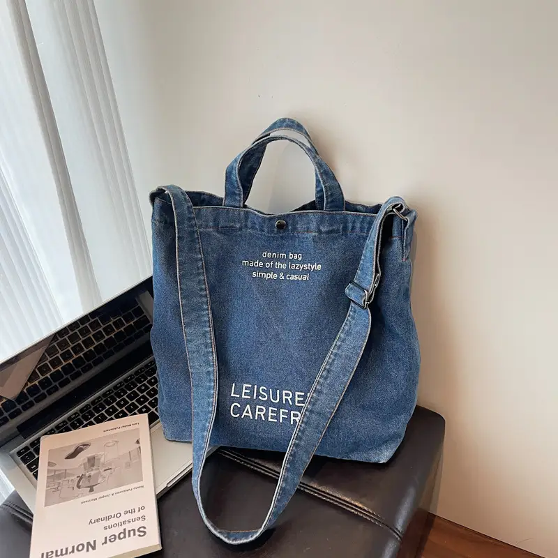 Blue Denim Casual Shoulder Bag for Women 2025 - Image 4