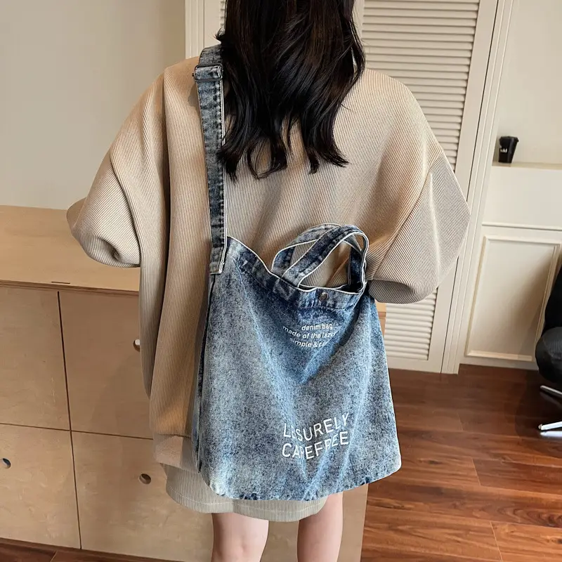Blue Denim Casual Shoulder Bag for Women 2025 - Image 6
