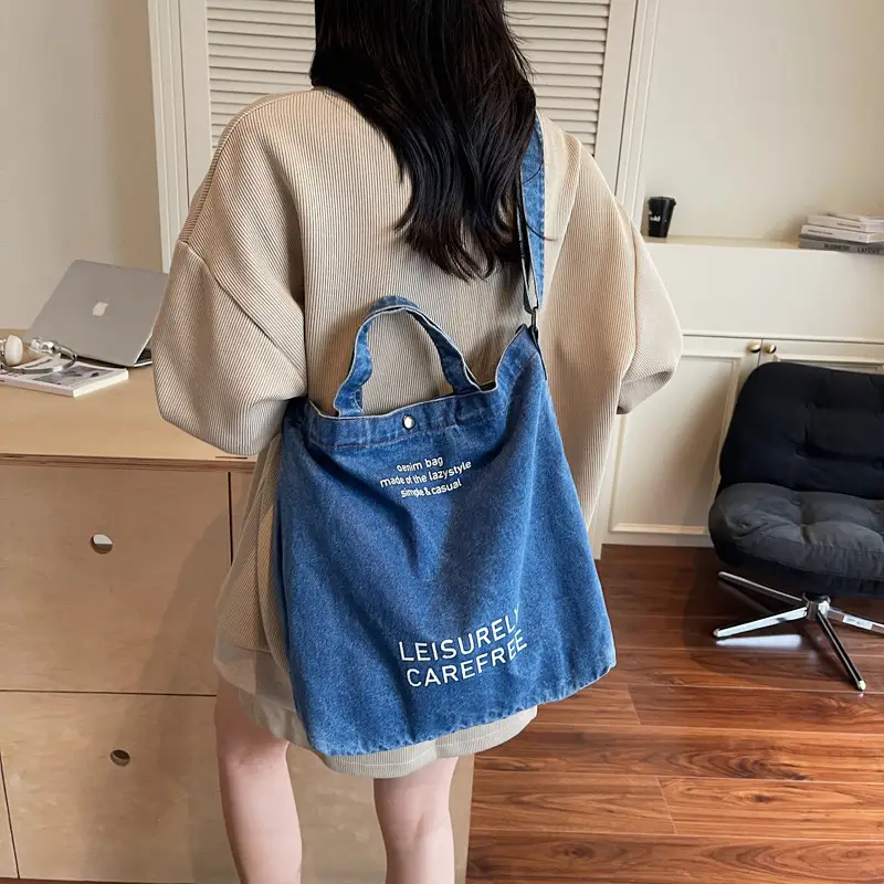 Blue Denim Casual Shoulder Bag for Women 2025 - Image 7