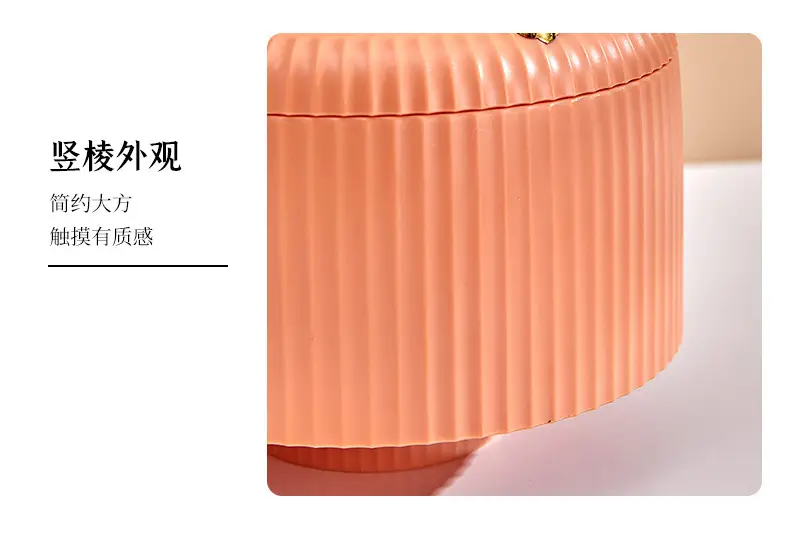 Japanese Style Rotating Makeup Storage Barrel with Brushes — feature 12