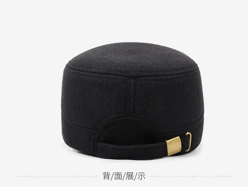 Autumn Winter Cotton Flat Cap for Men Elderly — feature 11