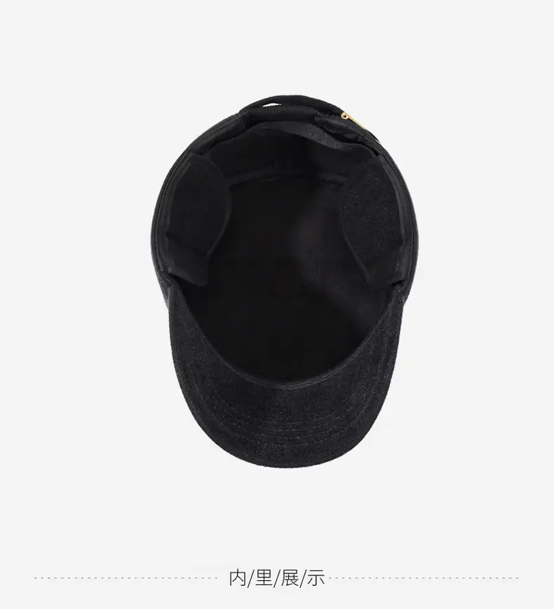 Autumn Winter Cotton Flat Cap for Men Elderly — feature 13