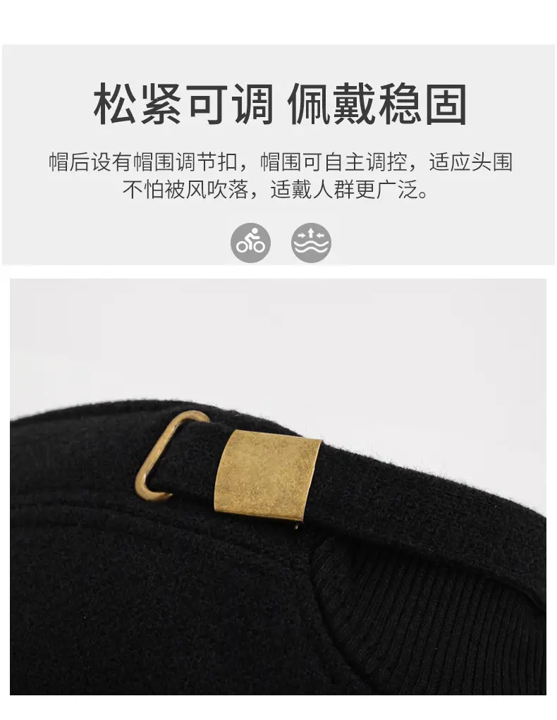 Autumn Winter Cotton Flat Cap for Men Elderly — feature 4