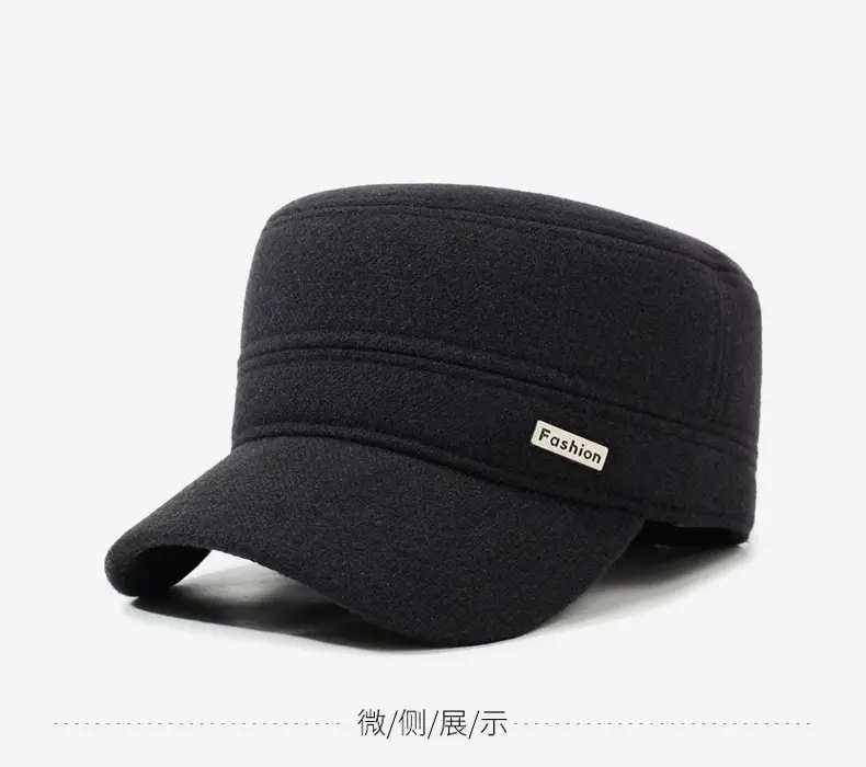 Autumn Winter Cotton Flat Cap for Men Elderly — feature 9