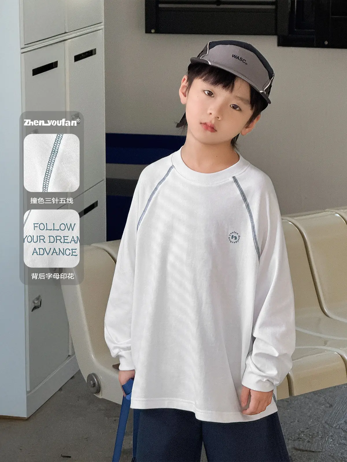Zhenyoufan Boys Long Sleeve T-Shirt 2025 Autumn - Image 3