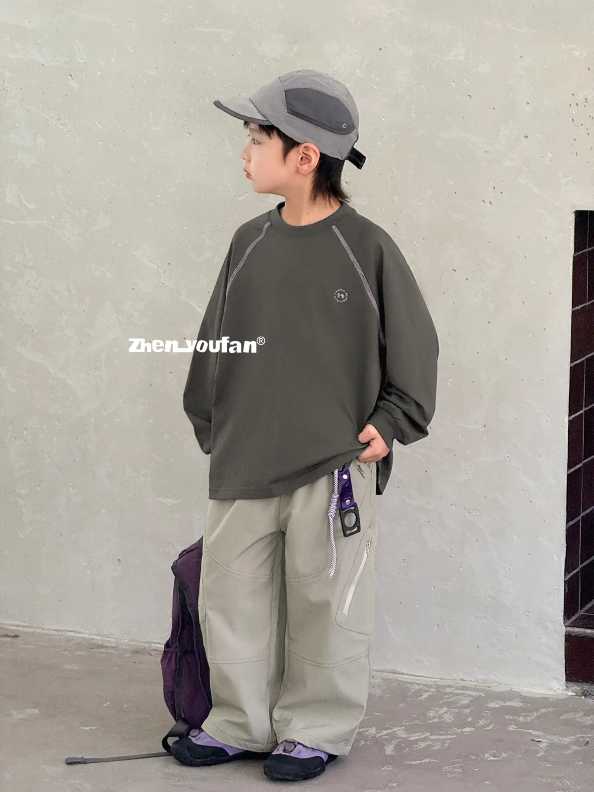 Zhenyoufan Boys Long Sleeve T-Shirt 2025 Autumn - Image 5
