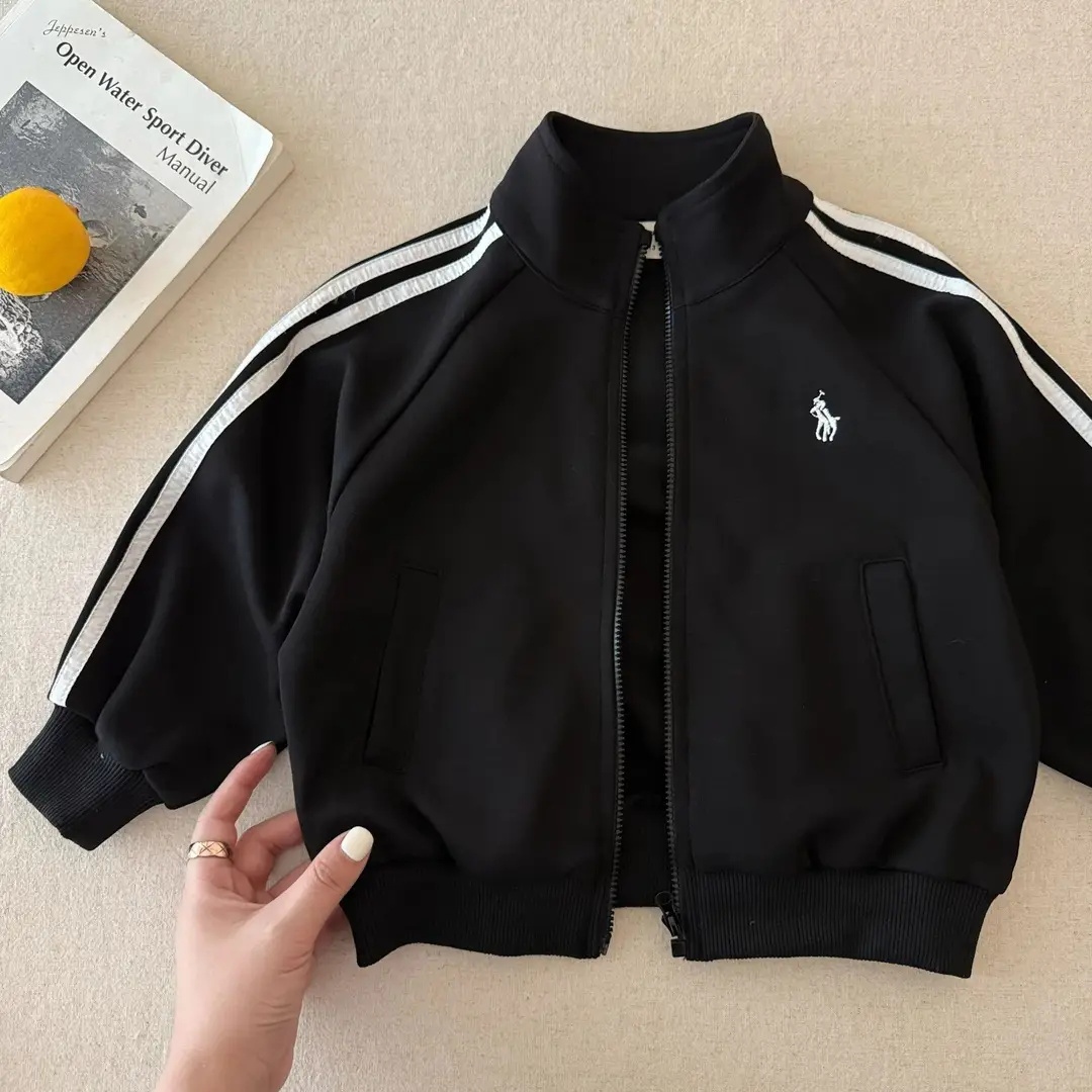 Boys' Baseball Jacket Trendy 2025 Autumn Outfit Baby Fashion Brand Jacket Girls' Korean Style Trendy Children's Solid Color Cardigan Coat