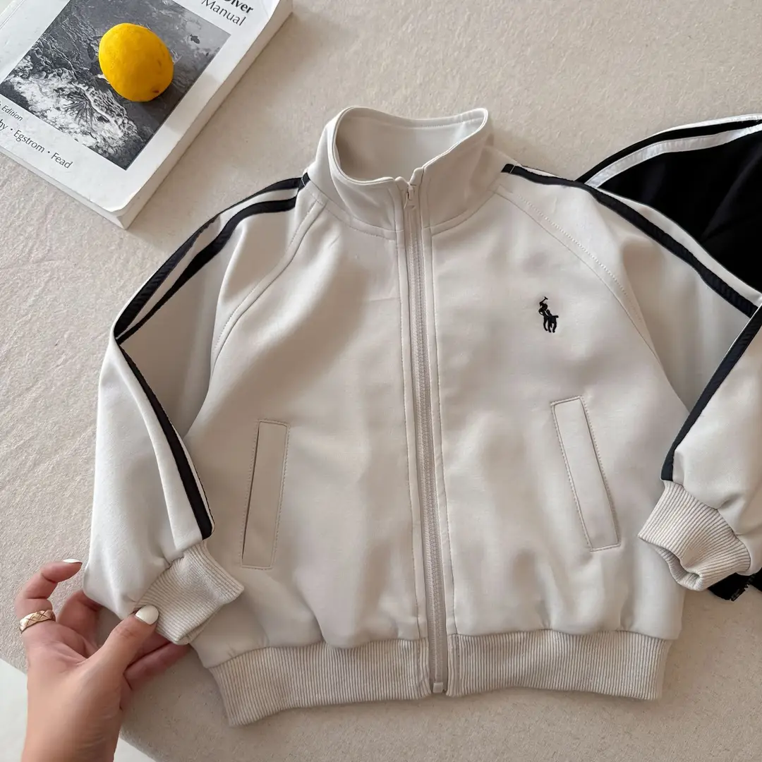 Boys' Baseball Jacket Trendy 2025 Autumn Outfit Baby Fashion Brand Jacket Girls' Korean Style Trendy Children's Solid Color Cardigan Coat