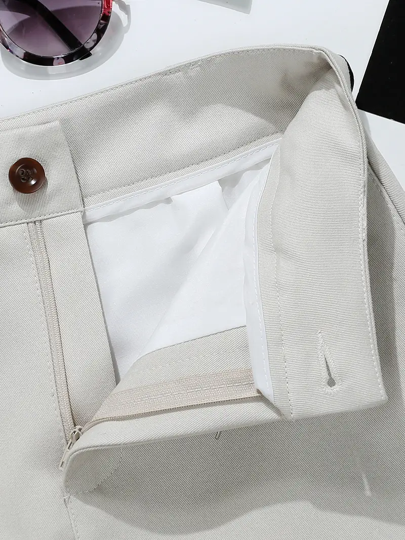 Black A-Line Skirt with Belt for Women — feature 9