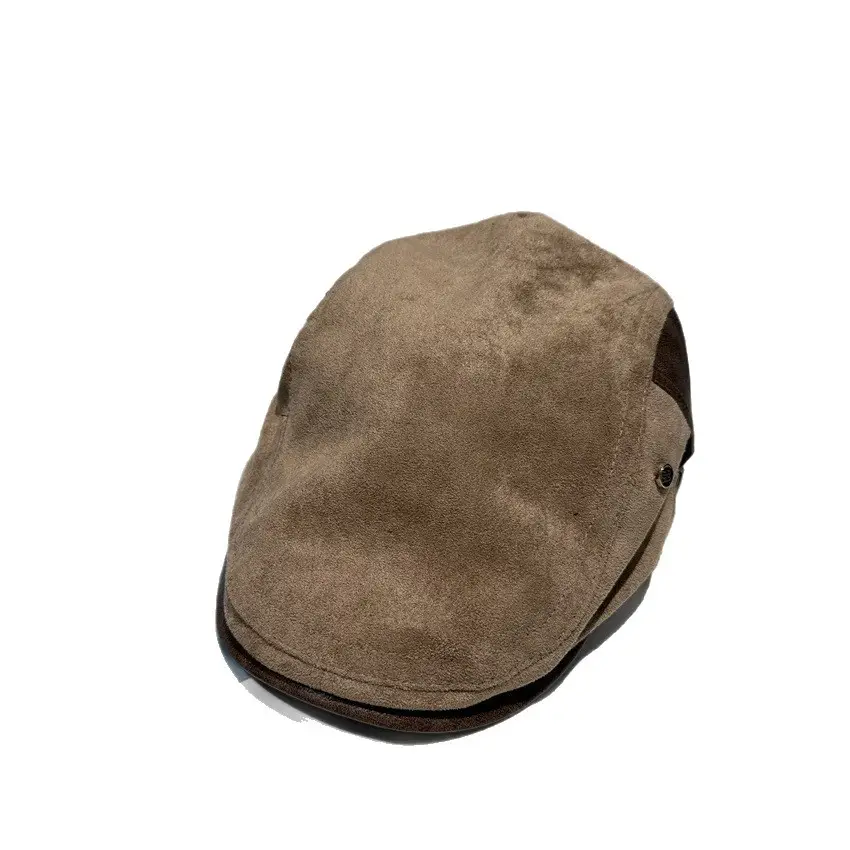 Black Japanese Suede Winter Cap for Men Women Vintage - Image 6
