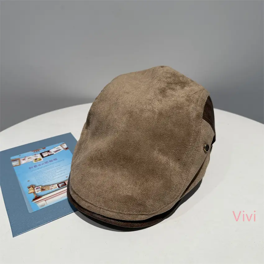 Black Japanese Suede Winter Cap for Men Women Vintage — feature 2