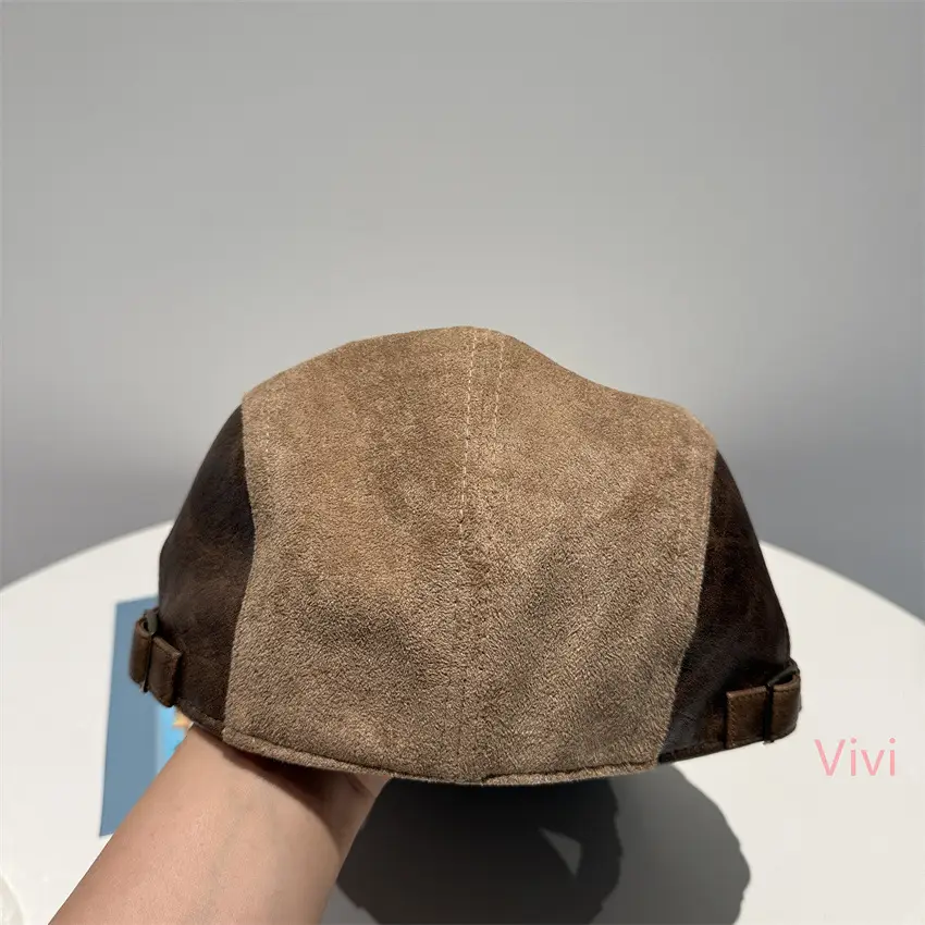 Black Japanese Suede Winter Cap for Men Women Vintage — feature 4