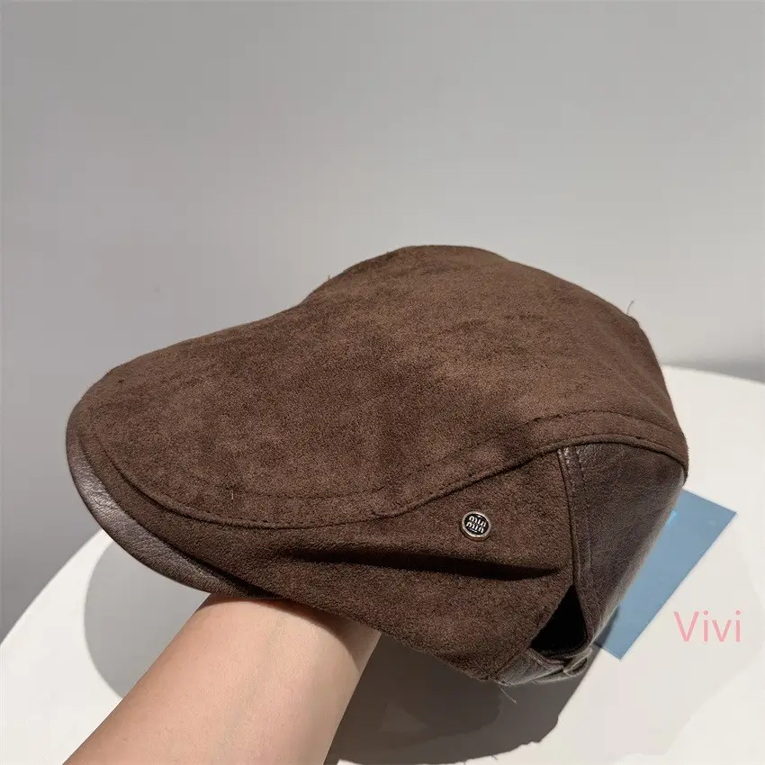Black Japanese Suede Winter Cap for Men Women Vintage - Image 3