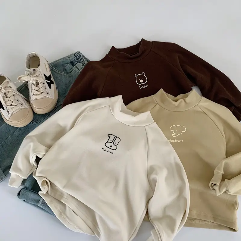 Girls Long Sleeve Thermal T-Shirt Beige Brown — feature 1