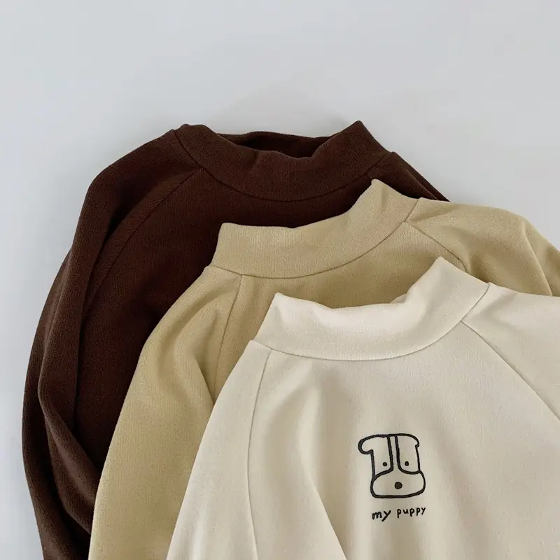 Girls Long Sleeve Thermal T-Shirt Beige Brown — feature 10