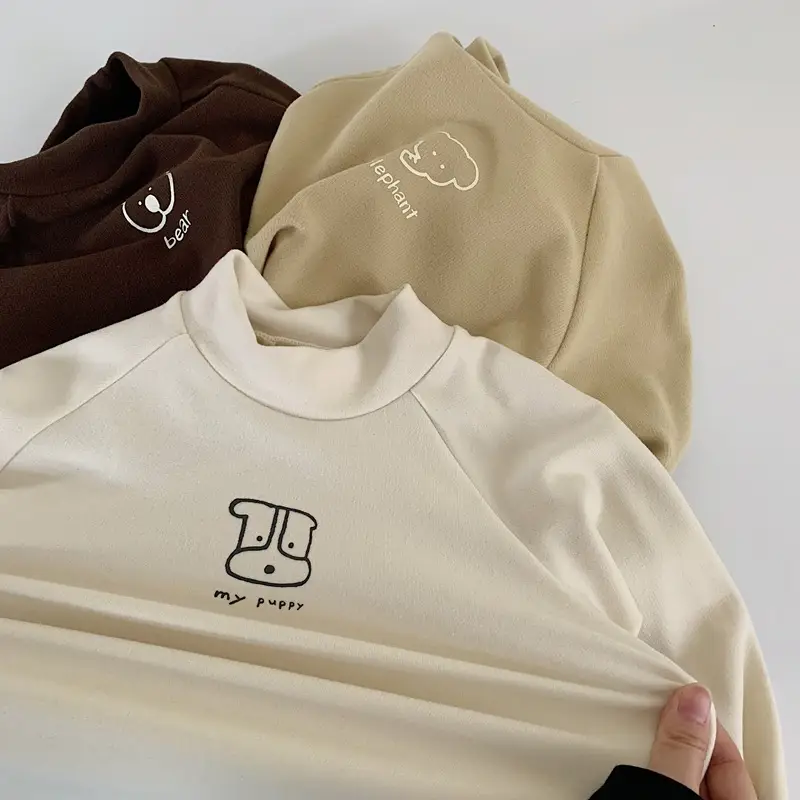 Girls Long Sleeve Thermal T-Shirt Beige Brown — feature 2