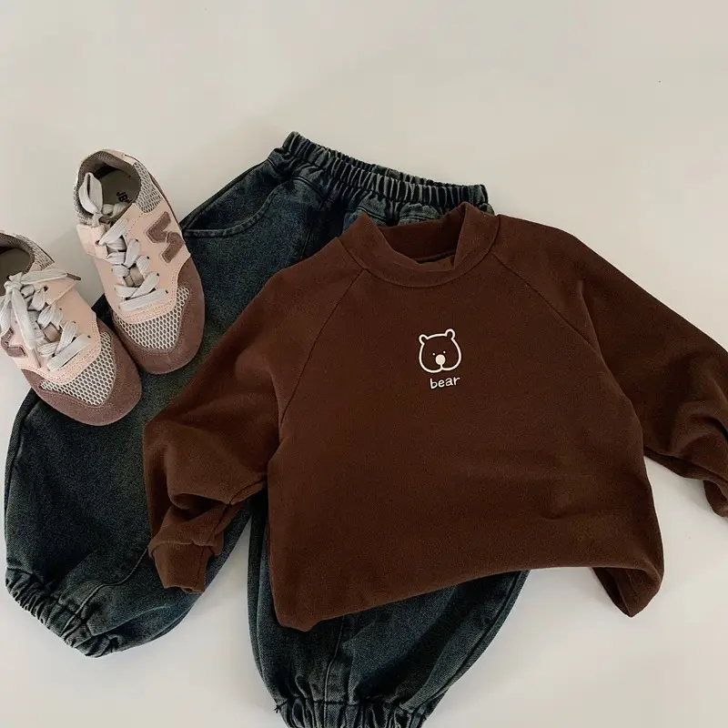 Girls Long Sleeve Thermal T-Shirt Beige Brown — feature 3