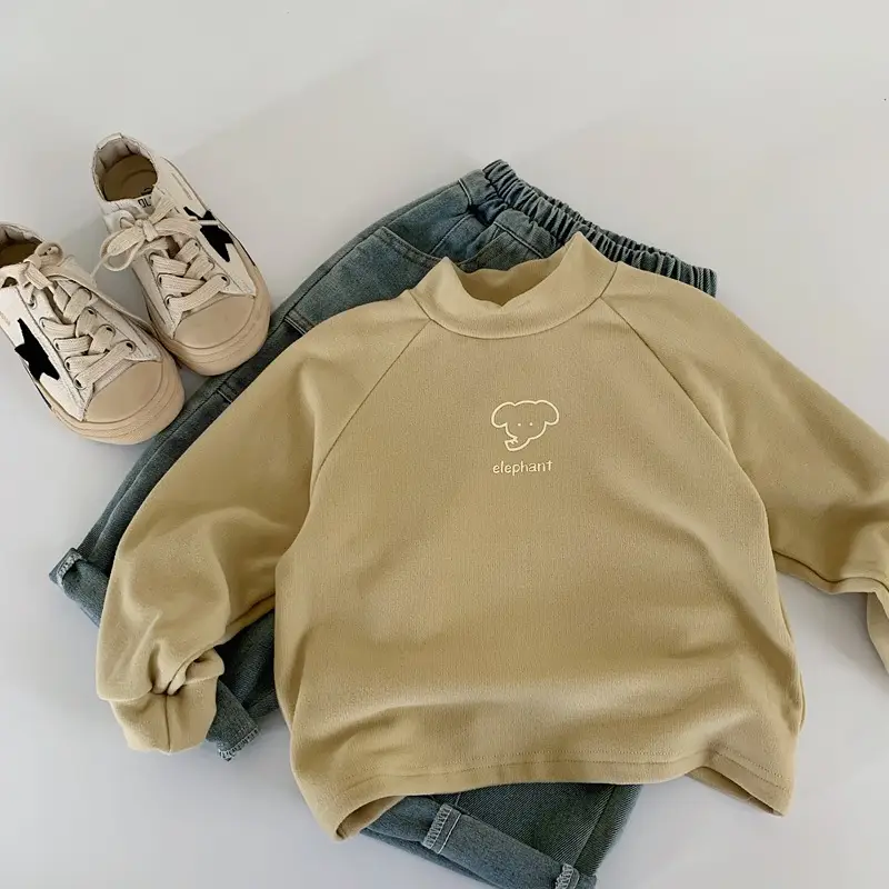 Girls Long Sleeve Thermal T-Shirt Beige Brown — feature 5
