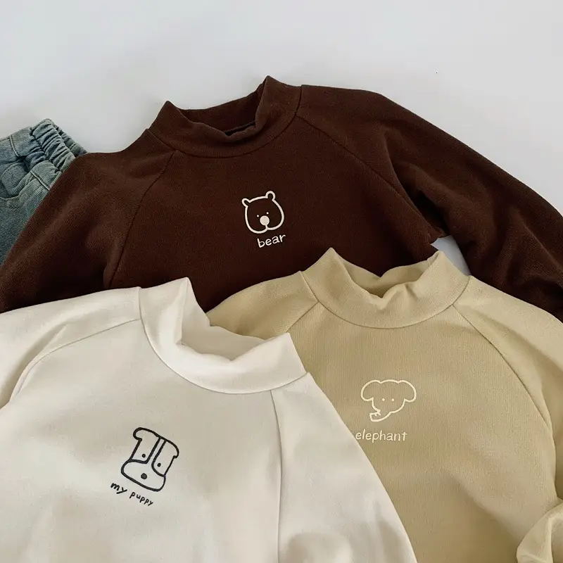 Girls Long Sleeve Thermal T-Shirt Beige Brown — feature 6