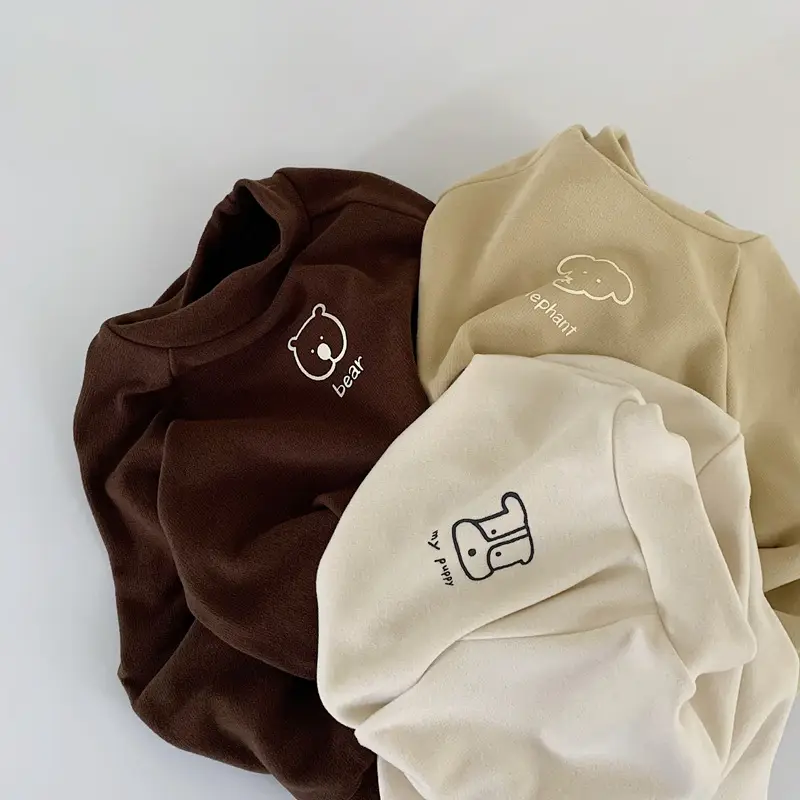 Girls Long Sleeve Thermal T-Shirt Beige Brown — feature 9