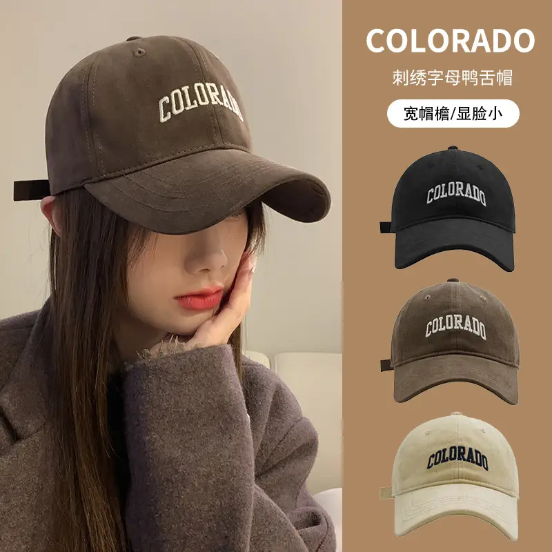 Navy Blue Denim Forward Hat for Women Spring Summer — feature 11