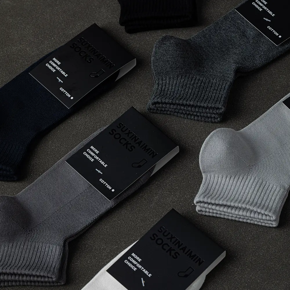 Suxinaimin Socks Men's Summer Thin 10A Antibacterial and Deodorant Sports Socks Mesh Short Socks
