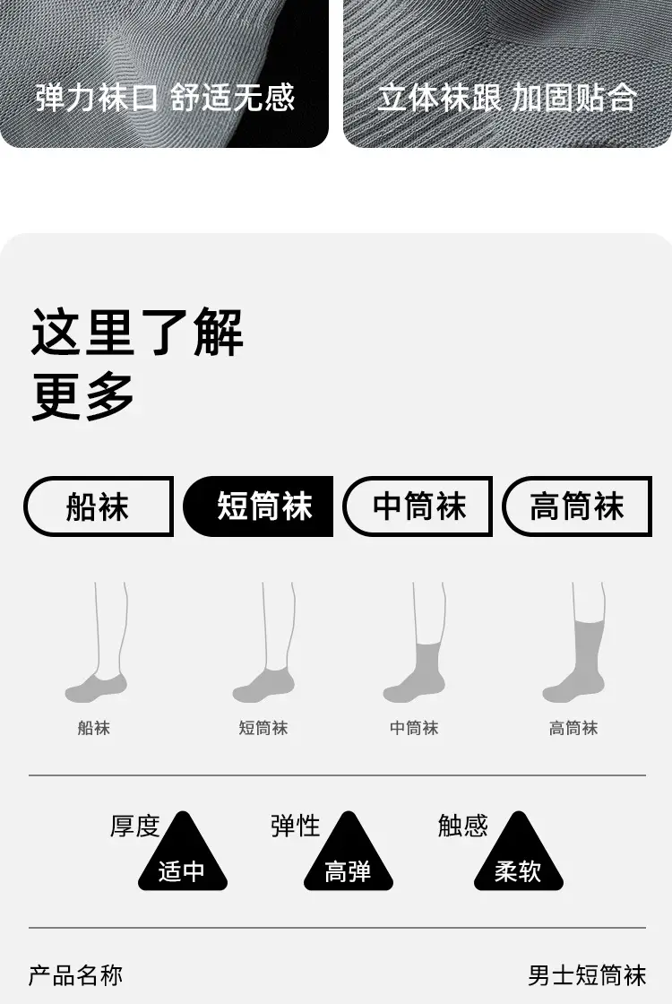 Suxinaimin Socks Men's Summer Thin 10A Antibacterial and Deodorant Sports Socks Mesh Short Socks — feature 17