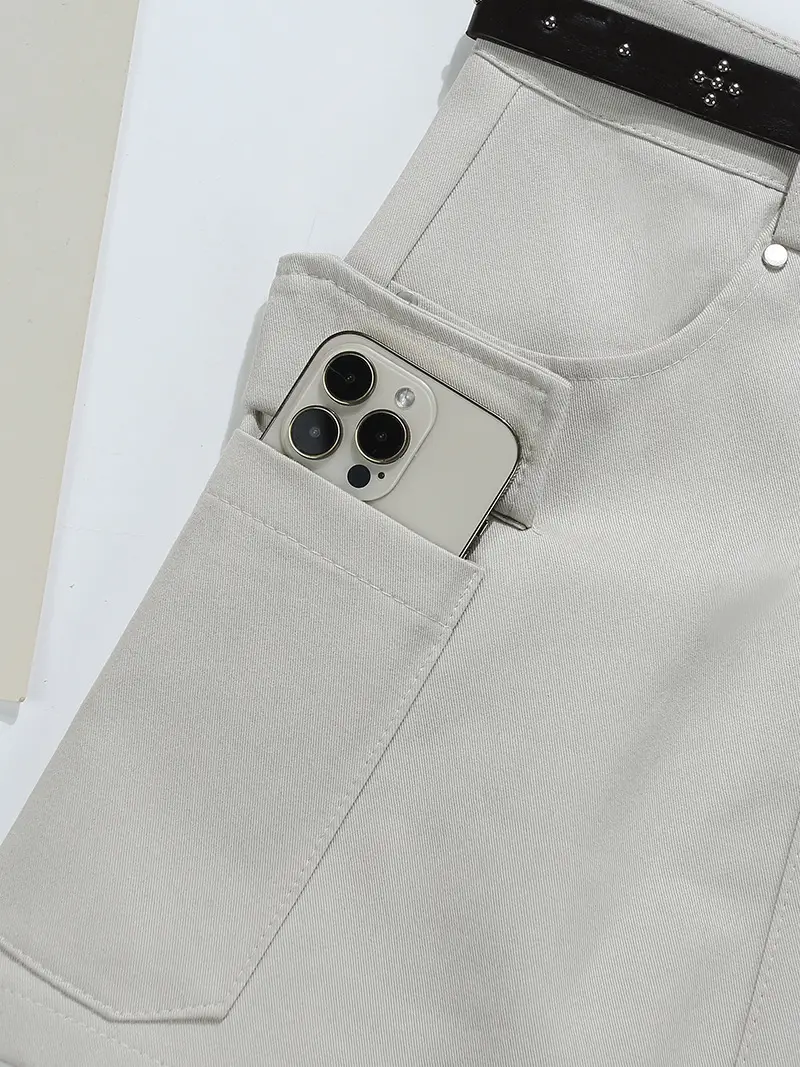 Brown Belted High-Waisted Cargo Skirt 2025 - Image 7