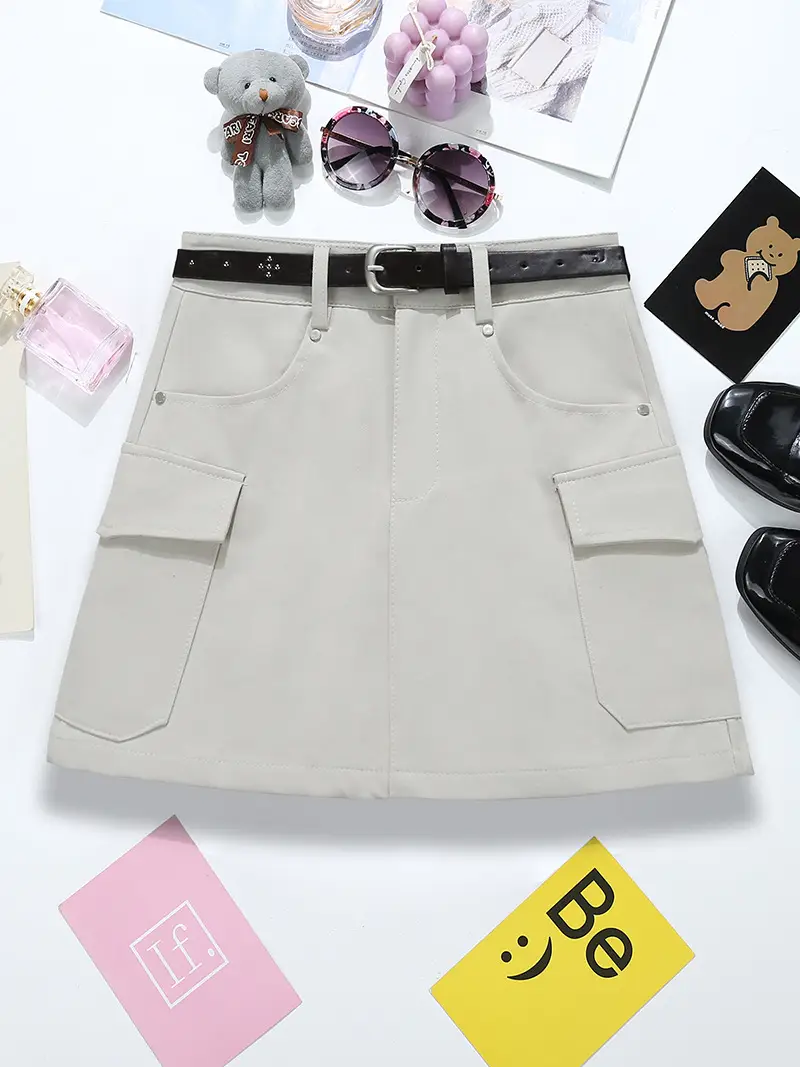 Brown Belted High-Waisted Cargo Skirt 2025 — feature 13