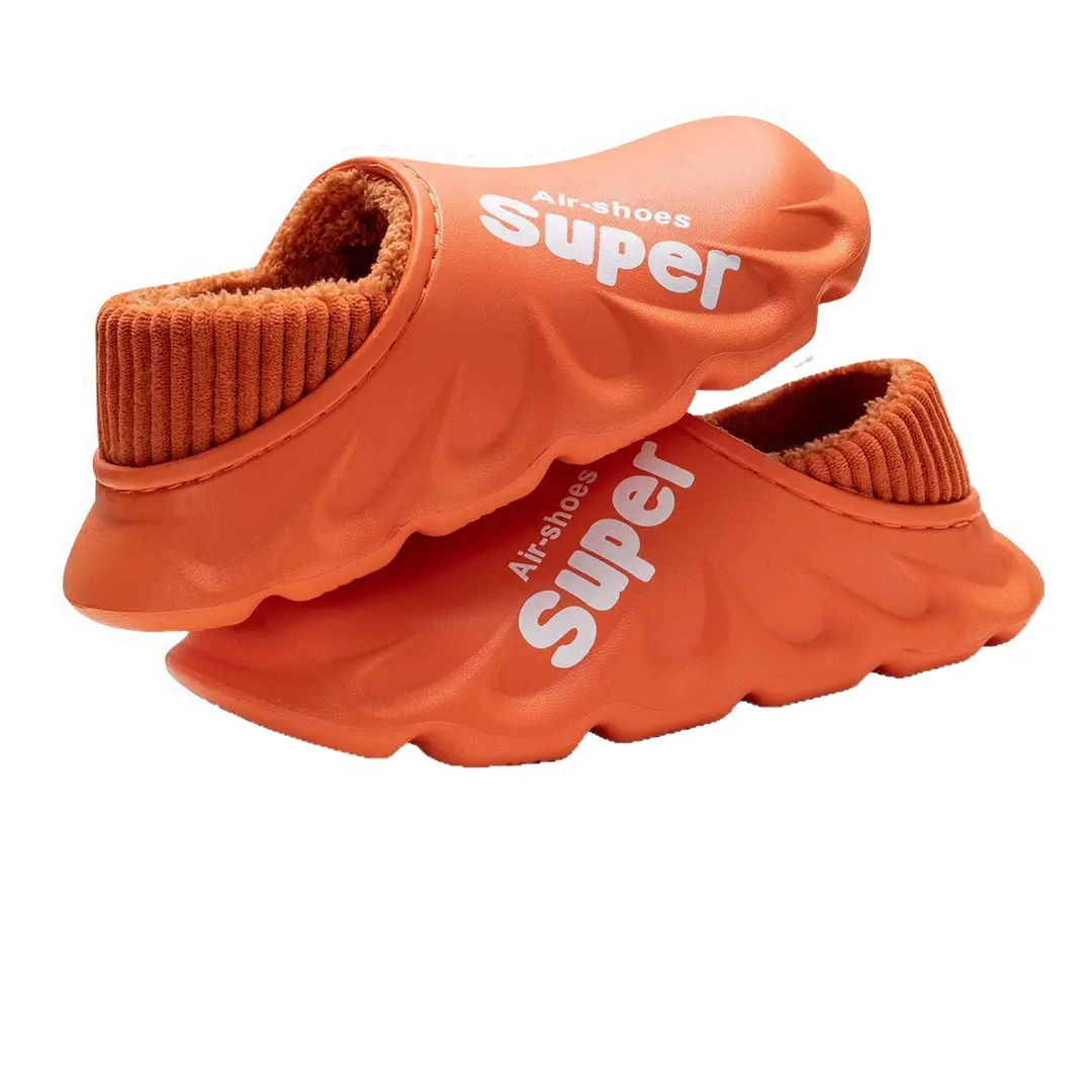 Men's Cotton Slippers Men's Winter Bag Heel Non-Slip Waterproof Indoor Home Warm Outer Wear Thick-Soled Cotton Shoes Autumn and Winter