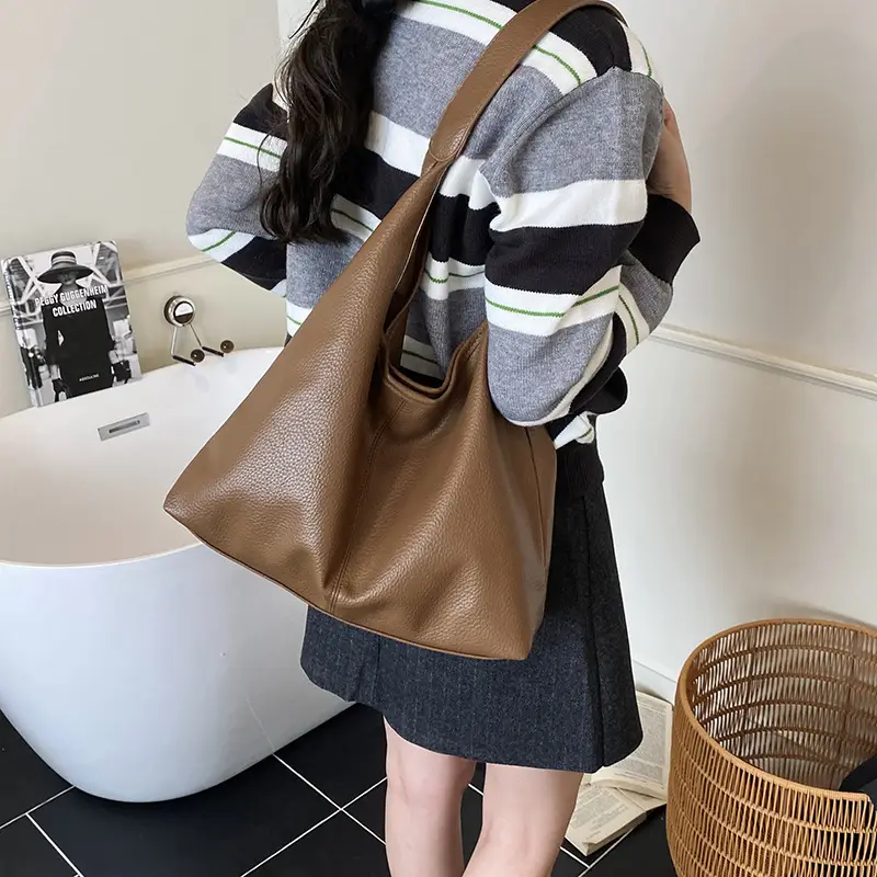 Women's Large Capacity Tote Bag Cream Summer 2025