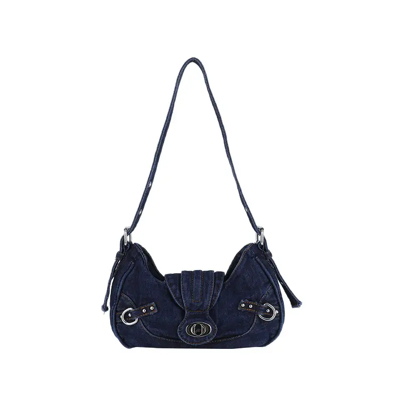 Denim Shoulder Bag for Women 2025 Trendy Casual Handbag - Image 7